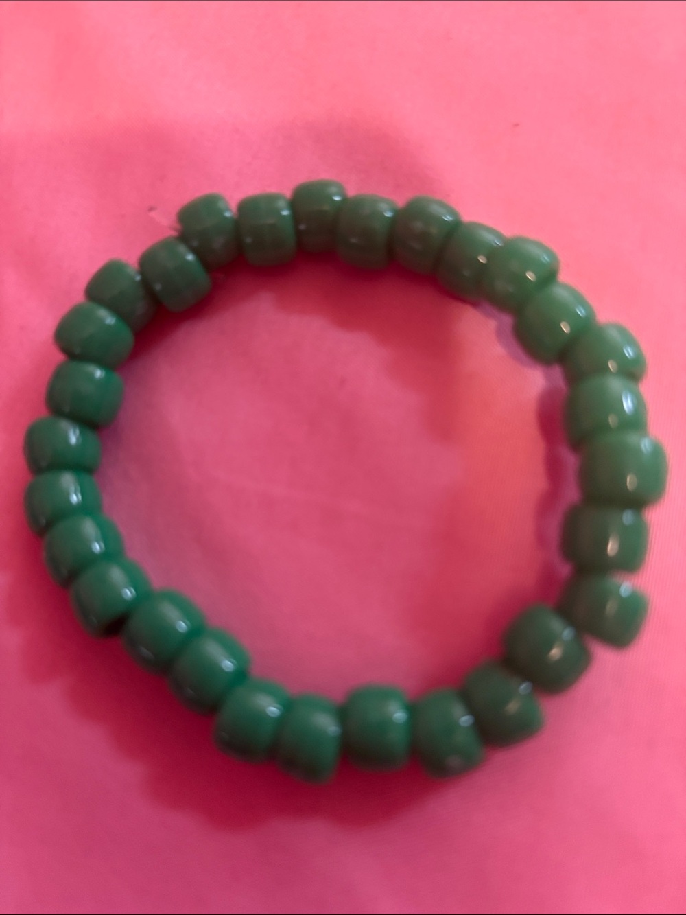Green Beaded Stretch Bracelet - Women Jewelry